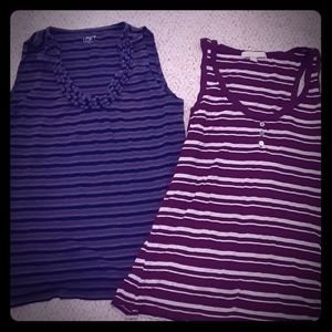 Striped tank bundle-Loft&Banana Republic